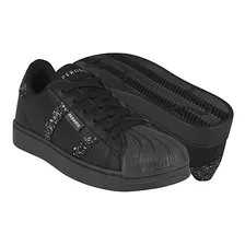 Tenis Casuales Dama Perugia 31202 Simipiel Negro