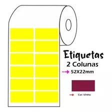 Etiqueta Couche Adesiva 52x22 (mm) 5x2 Cm Temos Varias Cores