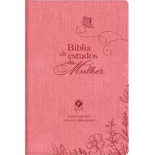 Livro Biblia De Estudos Da Mulher Rosa