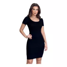 Vestido Midi Tubinho Canelado Manga Bufante Moda Evangélica