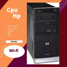 Cpu Hp Compaq Com Wi-fi Core 2 Duo / 250 Hd / 04 Gb+brindes