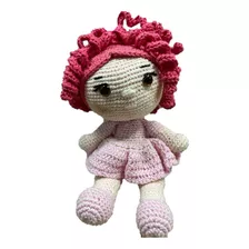 Boneca Rosa Amigurumi Crochê