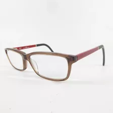 Lente Óptico Carolina Herrera Vhe557 Square Brown Red 53mm