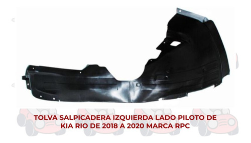 Tolva Salpicadera Kia Rio 2018-18-2019-19-2020-20 Ore Foto 2