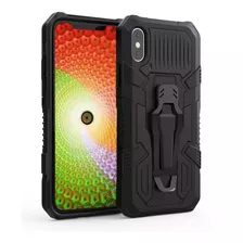 Carcasa Para Samsung A02 Negra Antigolpes Clip Metal Army