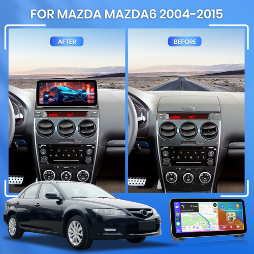 Radio De Coche De 12,3 Pulgadas Para Mazda Mazda6 2004-2015 Foto 2