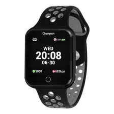 Relógio Smartwatch Champion Bluetooth 4.0 Ch50006 Cinza Cor Da Caixa Preto Cor Da Pulseira Preto E Cinza