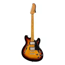 Guitarra Elétrica Squier By Fender Classic Vibe Starcaster De Bordo 3-color Sunburst Poliuretano Brilhante Com Diapasão De Bordo