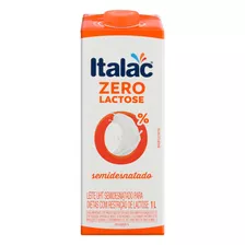 Leite Uht Semidesnatado Zero Lactose Italac Caixa Com Tampa 1l