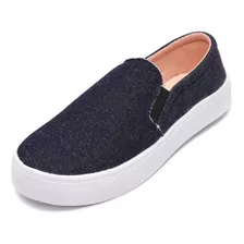 Tenis Feminino Slip On Iate Alpargata Sapatilhas Brilho 