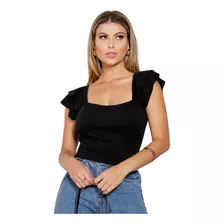 Cropped Corset Malha Canelada Modinha Veste Até 44 +9cores