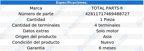 Motor De Ventilador 4 Term I30 V6 3.0l 00 Al 01 Total Parts Foto 3