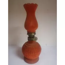 Lámpara Antigua De Cristal Parafina Alcohol Vintage 