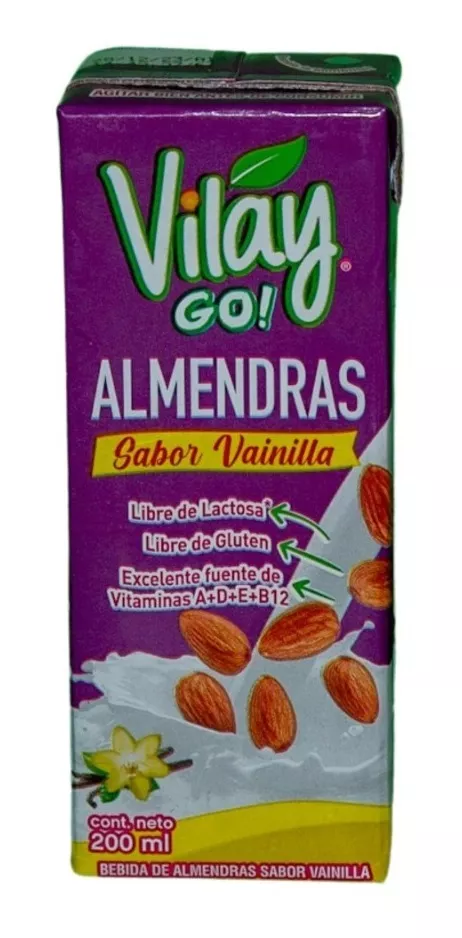 Bebida Vegetal Almendras Sabor Vainilla 200 Ml Marca Vilay