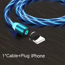 Cable Magnético Para Carga Usb Con Luces Carga Rápida 2.0a
