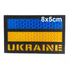 Parche Militar Ucrania Reflejante Luz Bandera Guerra Velcro