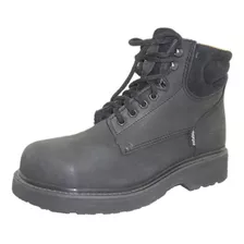 Bota Establo De Cadete Tipo Caterpillar Piel Negro Casquillo