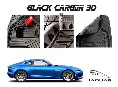 Tapetes Premium Black Carbon 3d Jaguar F-type 2014 A 2022 Foto 4