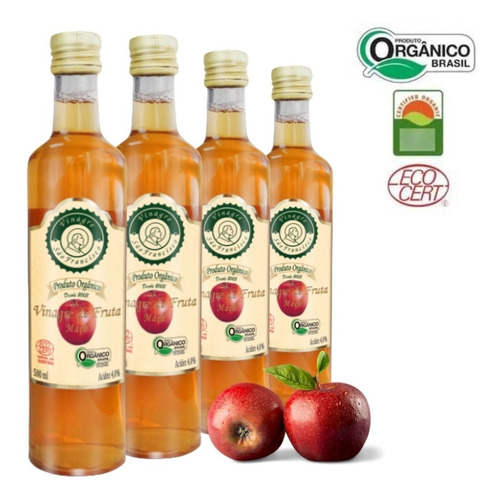 Kit 4 Vinagre De Maçã Sem Conservantes 500ml - São Francisco