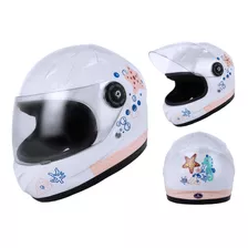 Casco Infantil Cerrado Diseño Mermaid C/mica Transparente 