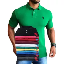 Kit 5 Camisa Gola Polo 12 Cores Masculina Revenda Top