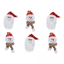 Kit Enfeite Árvore De Natal Papai Noel Boneco Neve Luxo 