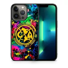 Funda Protectora Para iPhone America Colores Futbol Tpu Case