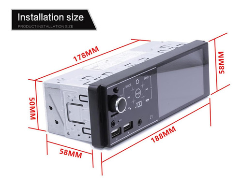 Audio Estreo Del Coche 4,1 Pulgadas Pantalla Digital Radio Foto 2
