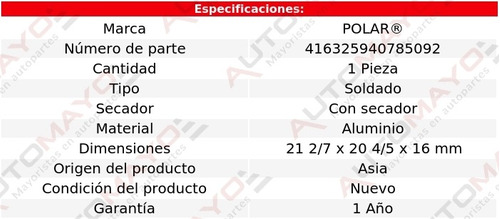 1- Condensador Soldado C/secador Polar Ml430 V8 4.3l 99 - 01 Foto 2