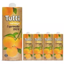 Jugo De Naranja Exprimido Pasteurizado Sin Tacc Tutti 1lt X4