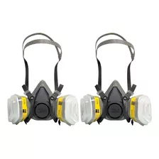 2 Respirador Mascara Semifacial 3m 6200 Refil 6003