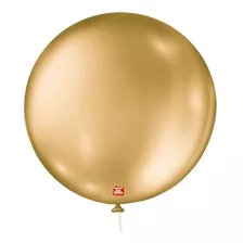 Balão Bexiga São Roque N° 5 Metalizada Metallic C/ 25 Cor Dourado