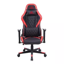 Silla De Escritorio Redragon Gaia C211 Gamer Ergonómica Negra Y Roja Con Tapizado De Cuero Sintético