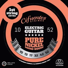 Cuerdas Guitarra Electrica 10-52 Pure Nickel Ac10 Cifuentes