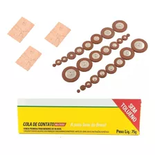 Kit Reparo Sax Alto Com Jogo Sapatilhas Cola E 3 Cortiça