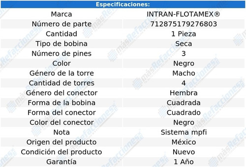 Bobina Encendido Tipo Seca Mazda B2500 L4 2.5l 98-01 Foto 2