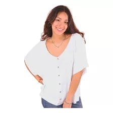 Camisola De Crepe 10 Botones Codigo Samanta Talles Grandes