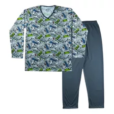 Pijama Infantil Grappin Tamanho 2 Ao 16 Masculino Longo