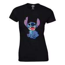 Baby Look Camiseta Feminina Algodão Lilo Stitch Desenho Top