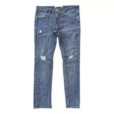 Calça Calvin Klein Stretch Destroyed Light Tag Azul Marinho