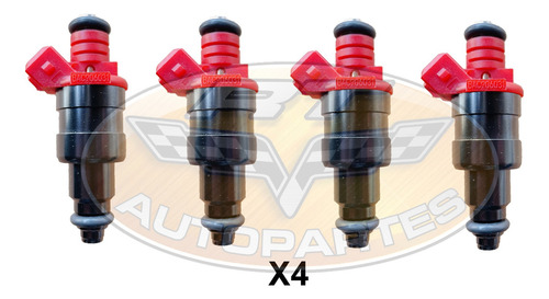 4x Inyector Gasolina 1998 Vw Jetta A3 1.8l Rojo Bac906031 Foto 2