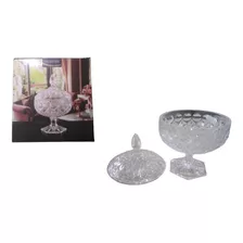 Baleiro Bomboniere De Vidro Soga Enfeite De Mesa Dolce Home Cor Cinza