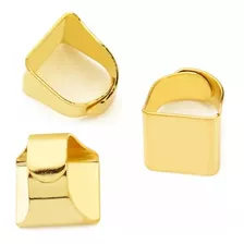 Anel Base Dourado Quadrado Ajustável Q4847