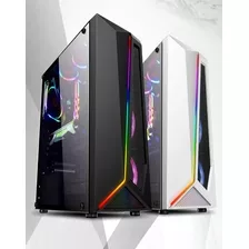 Gabinete Gamer Blanco Ruix White Ventana Lateral Oferta Rgb