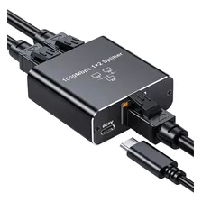 Adaptador Splitter Ethernet Rj45 1 Entrada E 2 Saidas 1gb/s