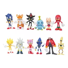 Sonic Kit 12 Peças Brinquedos Boneca 5cm Infantil Coleção