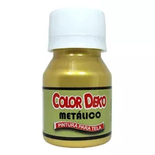 Pintura Para Tela Color Metalizado Dorado - X2 Unids