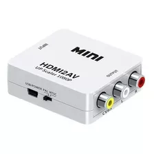 Mini Conversor Áudio E Vídeo Rca Para Hdmi Av2hdmi