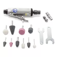 Esmerilhadeira Pneumática 22.000 Rpm Kit/10 Pontas E Maleta