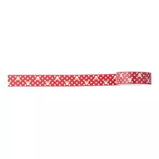 Fita Adesiva Washi Tape Mickey E Minnie Vermelho Bolinha